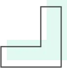 Retro L-Shape with Green Retro L-Shape with Green